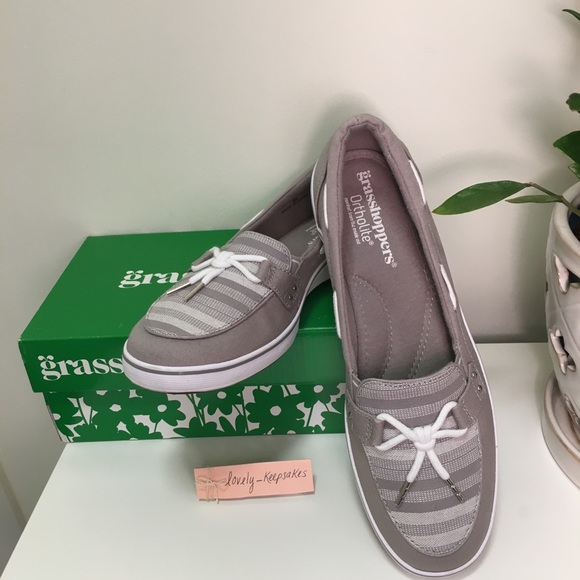 Grasshoppers Windham Gray Preppy Boat Shoes. Sz 9 - Picture 3 of 8
